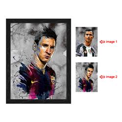 Socce star 3d poster painting with frame price for 2 pcs 29.5*39.5cm