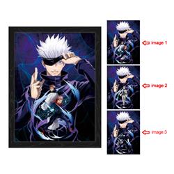 jujutsu kaisen anime 3d poster painting with frame 29.5*39.5cm