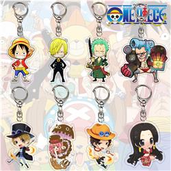 one piece anime keychain