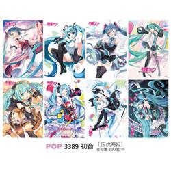miku hatsune anime poster price for a set of 8 pcs