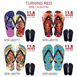Turning Red anime flip flops shoes slippers a pair