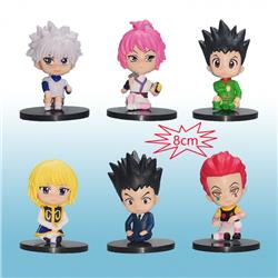 hunter anime figure for 6 pcs/set 8cm