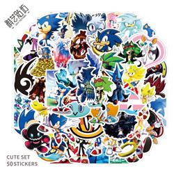 Sonic anime sticker 50 pcs/set