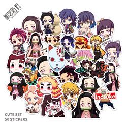 demon slayer kimets anime sticker 50 pcs/set