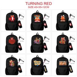 Turning Red anime bag+Small pencil case set