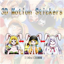 one piece anime 3d sticker