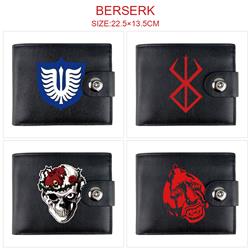 Berserk anime two fold short card bag wallet purse 22.5*13.5cm
