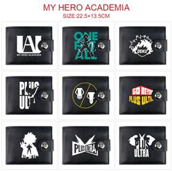 My Hero Academia anime two fold short card bag wallet purse 22.5*13.5cm