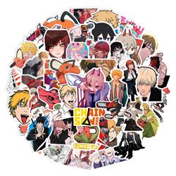 chainsaw man anime waterproof stickers (50pcs a set)