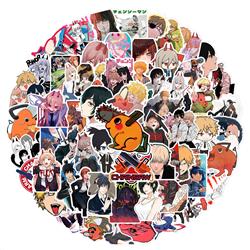 chainsaw man anime waterproof stickers (100pcs a set)