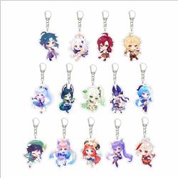 Genshin Impact anime keychain