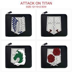 Attack On Titan anime wallet 12*10*2.5cm