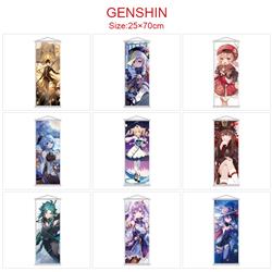 Genshin Impact anime wallscroll 25*70cm price for 5 pcs