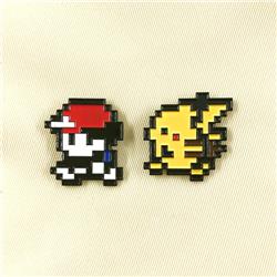 pokemon anime pin  2 pcs a set