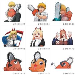 chainsaw man anime car sticker