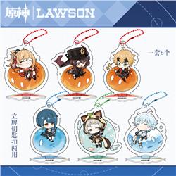 Genshin Impact anime Standing Plates a set