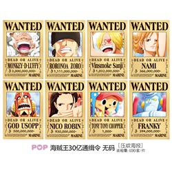 One piece anime poster price for a set of 8 pcs