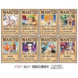 One piece anime poster price for a set of 8 pcs