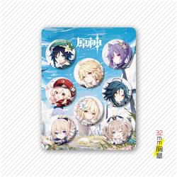 Genshin Impact anime badge 32mm 8 pcs a set