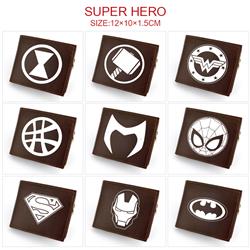 Superhero anime wallet 12*10*1.5cm