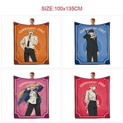 chainsaw man anime blanket 100*135cm