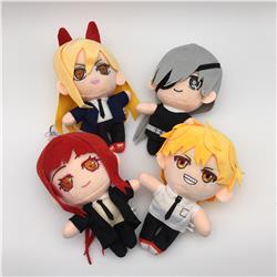 chainsaw man anime Plush toy 22cm 4pcs a set