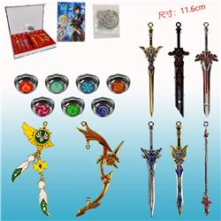 Genshin Impact anime weapon+ring set