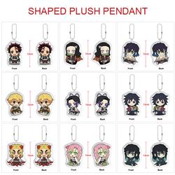 demon slayer kimets anime plush doll 12cm 5 pcs a set