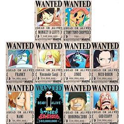 One Piece anime wall poster set price for a set of 10 pcs 42*29cm