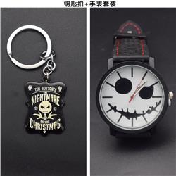 The Nightmare Before Christmas anime watch+keychain set