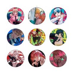 chainsaw man anime badge 9 pcs a set
