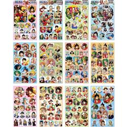 One piece anime beautifully stickers pack of 12, 21*12cm