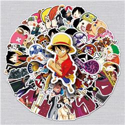 One piece anime waterproof stickers (56pcs a set)