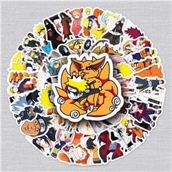 Naruto anime waterproof stickers (62pcs a set)