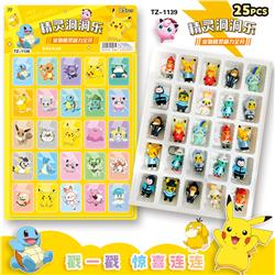 Pokemon anime keychain blind box 25 pcs a set