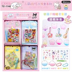 Kuromi anime sticker 24pcs a set