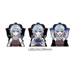 Genshin Impact anime 3D illusion stickers