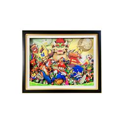 Super Mario anime 3D stereoscopic painting 38*49cm