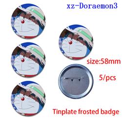 Doraemon anime badge 5pcs a set