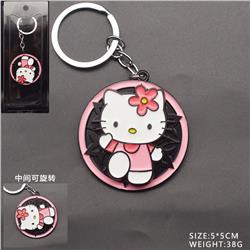 hello kitty anime rotating keychain