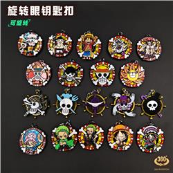 One Piece anime rotate keychain