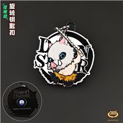 Demon slayer kimets anime rotate keychain