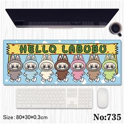 Labubu anime Mouse pad 80*30*0.3cm