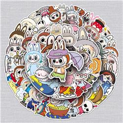 Labubu anime waterproof stickers 50pcs