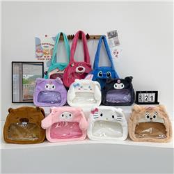 Kuromi anime plush shoulder bag 25*30*6cm