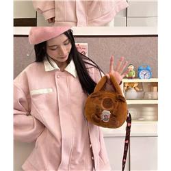 Capybara anime plush shoulder bag 21*18*7cm