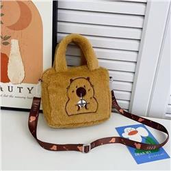 Capybara anime plush shoulder bag 20*18*18cm