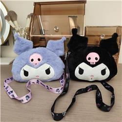 Kuromi anime plush shoulder bag 23*21cm