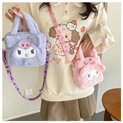 Kuromi anime plush shoulder bag 20*18*18cm