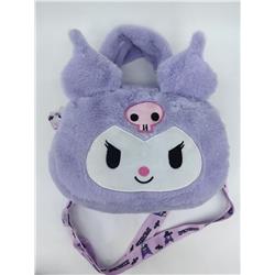 Kuromi anime plush shoulder bag 20*15*8cm